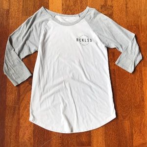 White and grey top Young & Reckless